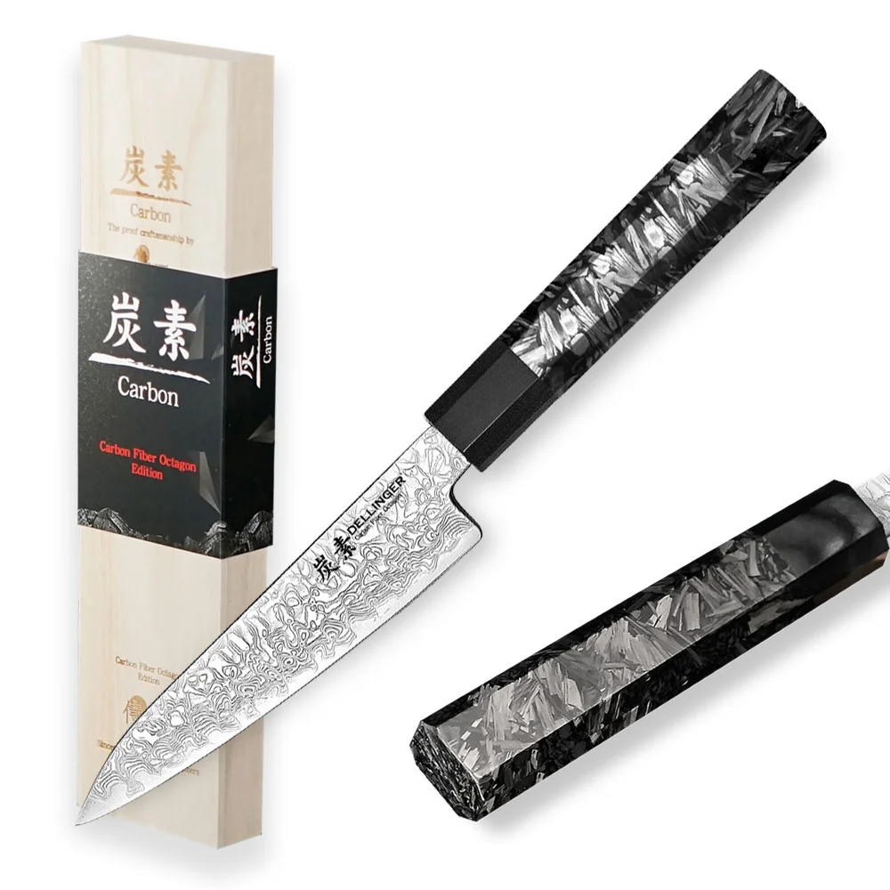 Nóż Petty Dellinger Carbon Fiber Octagon stal VG-10 14 cm