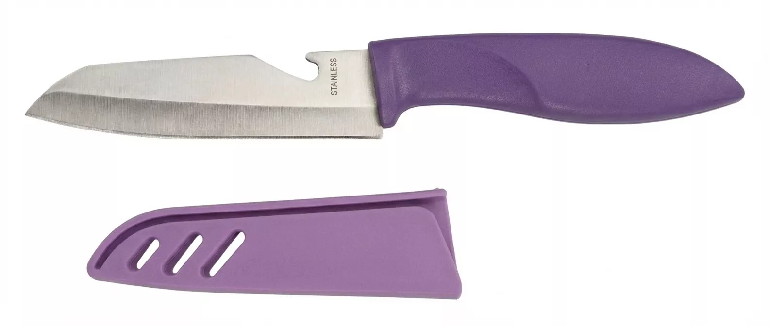 Fissman Nóż Uniwersalny z Pochwą 10 cm Fioletowy Stal X30Cr13