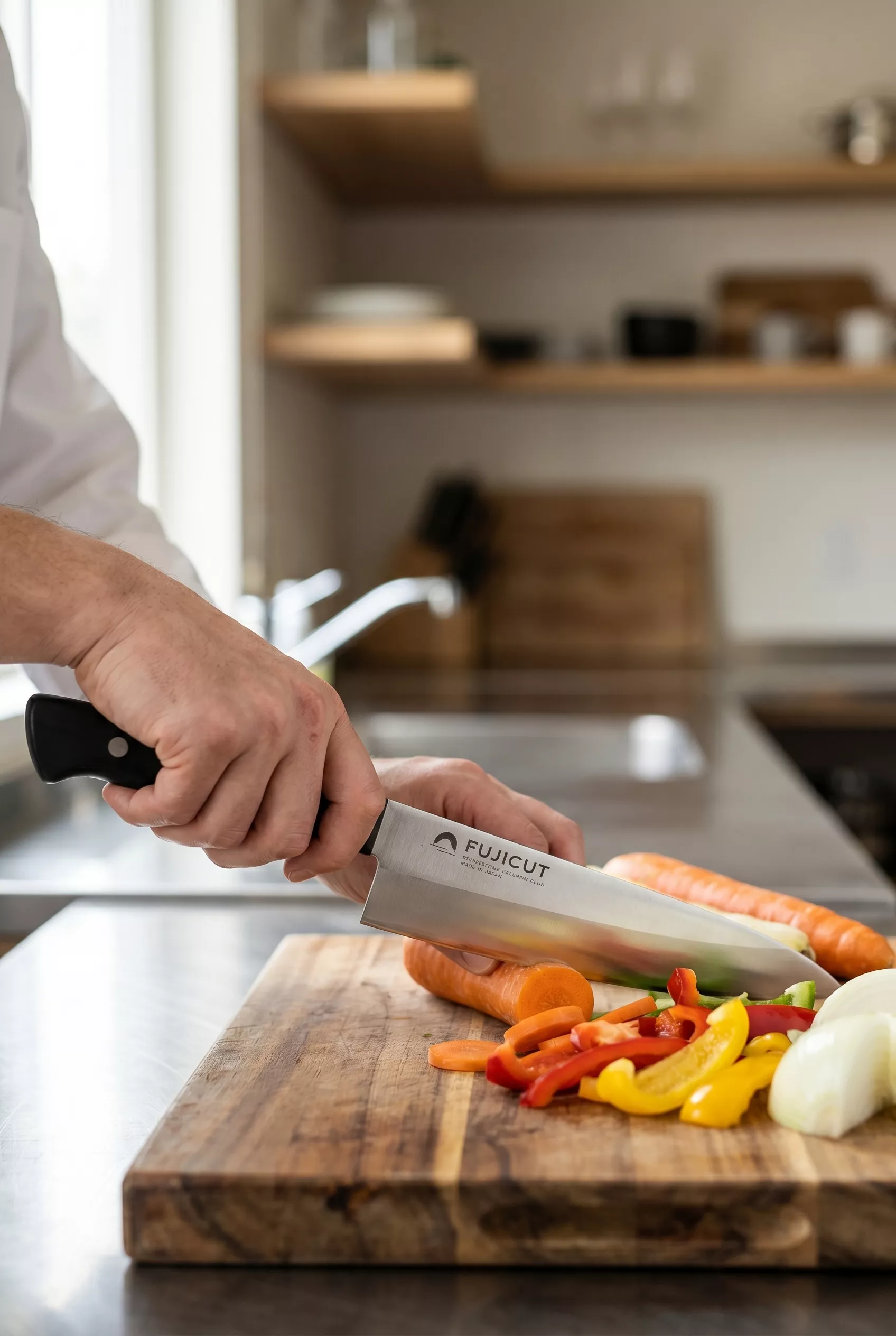 Japoński Nóż Santoku Tojiro Fujicut #3000 18 cm Stal Mo-V FC-1632