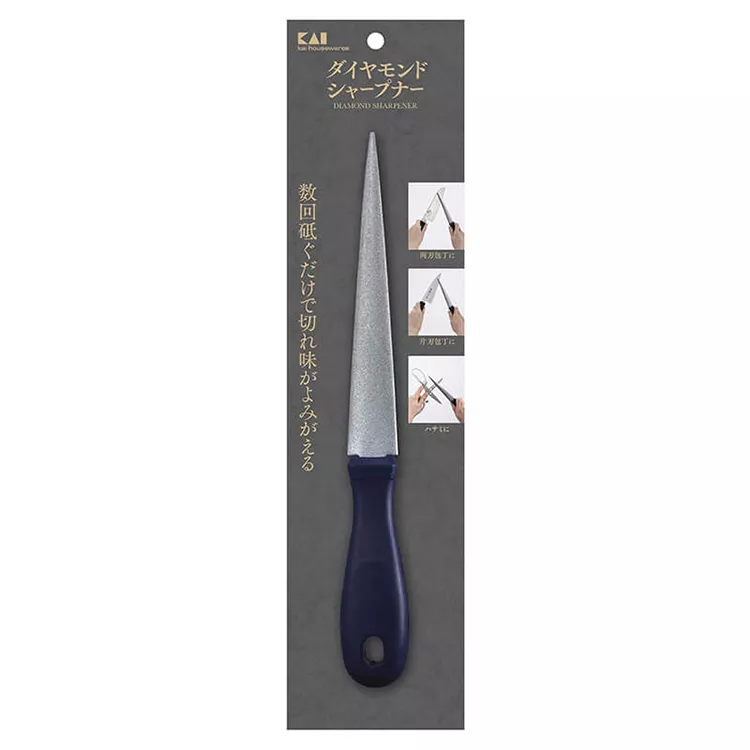 KAI AP-0540 Diamentowa Stalka do Noży i Nożyczek, Dwustronna 26.5 cm