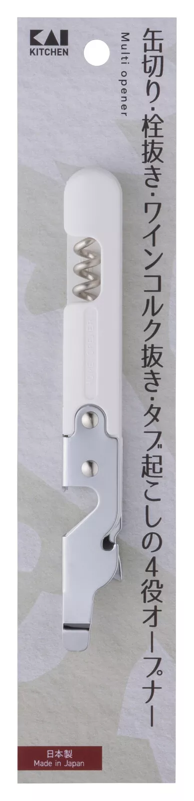 KAI DH8136 Wielofunkcyjny otwieracz 4w1 do puszek i butelek, 15 cm