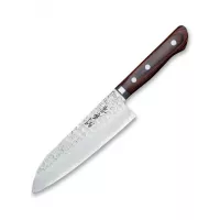 Kanetsune Nóż Santoku Tsuchime VG-1, ostrze 16.5 cm, drewno mahoniowe