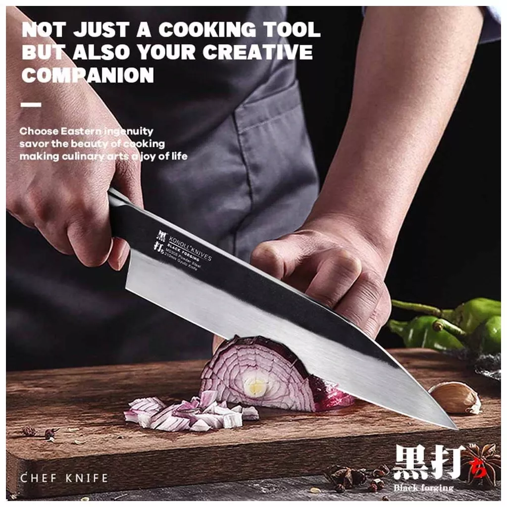 Nóż Szefa Kuchni Konoll Black Forging MD305 Gyuto 21 cm