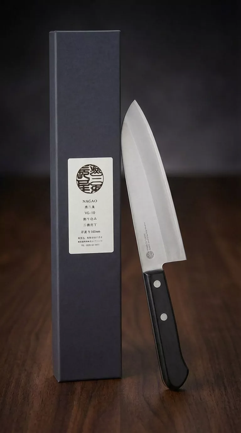 Japoński nóż Santoku Nagao Tsubamesanjo VG-10 16,5 cm