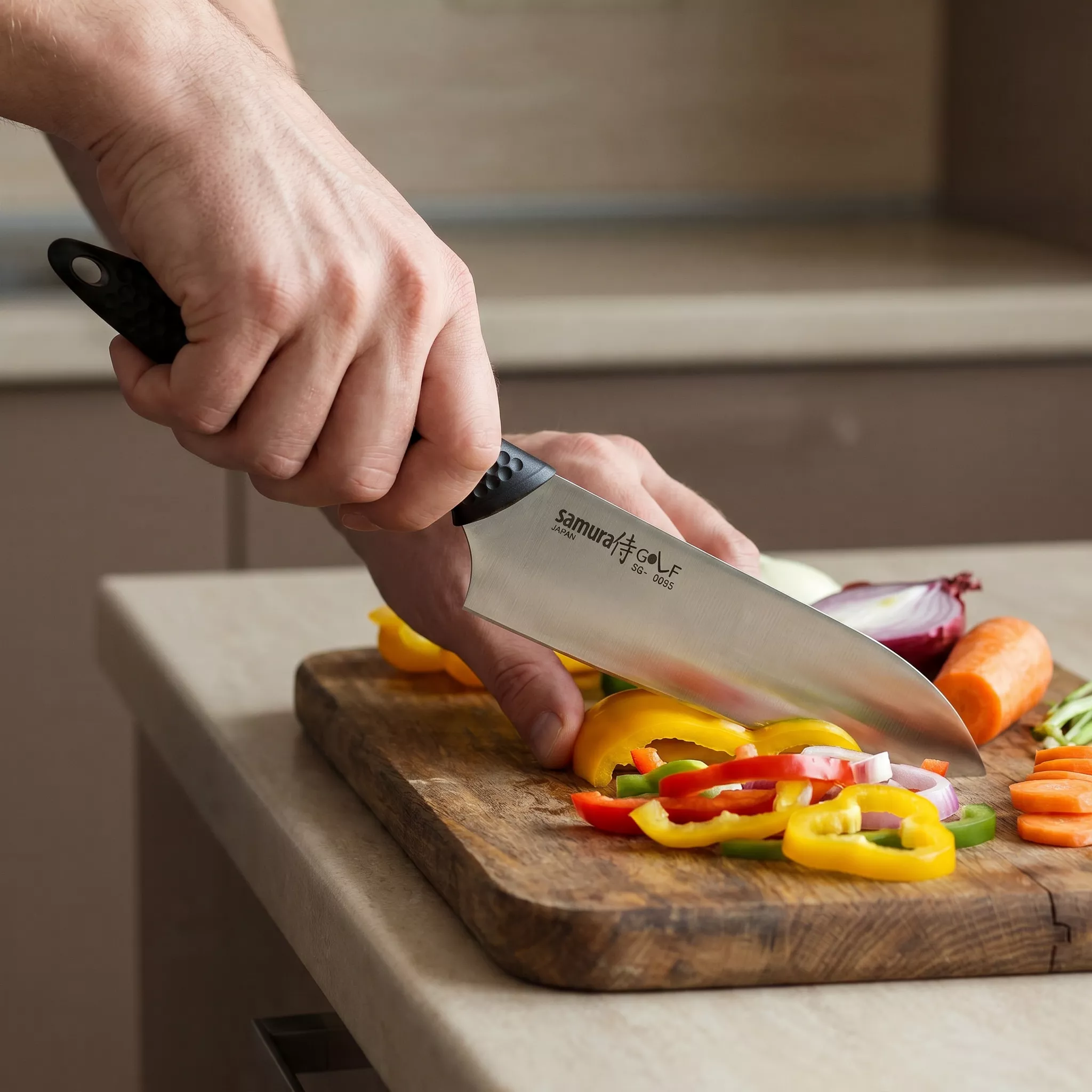 Samura Golf Nóż kuchenny Santoku 18 cm AUS-8