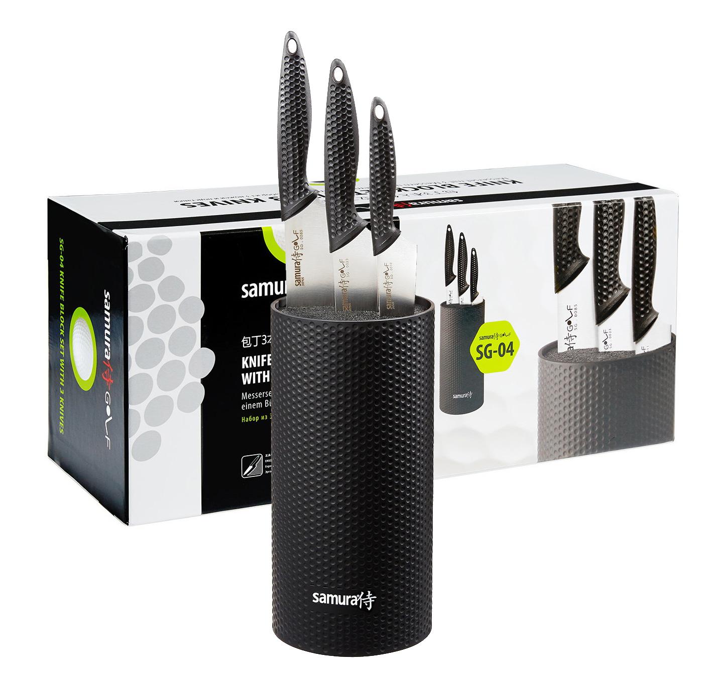Samura Golf Zestaw 3 noży kuchennych w bloku (10/15,8/22,1 cm)