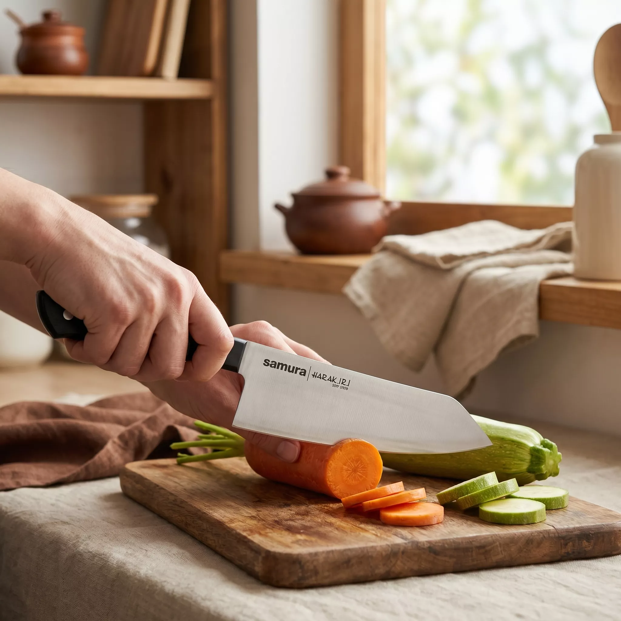 Nóż kuchenny Samura Harakiri Hakata / Bunka 17,1 cm AUS-8