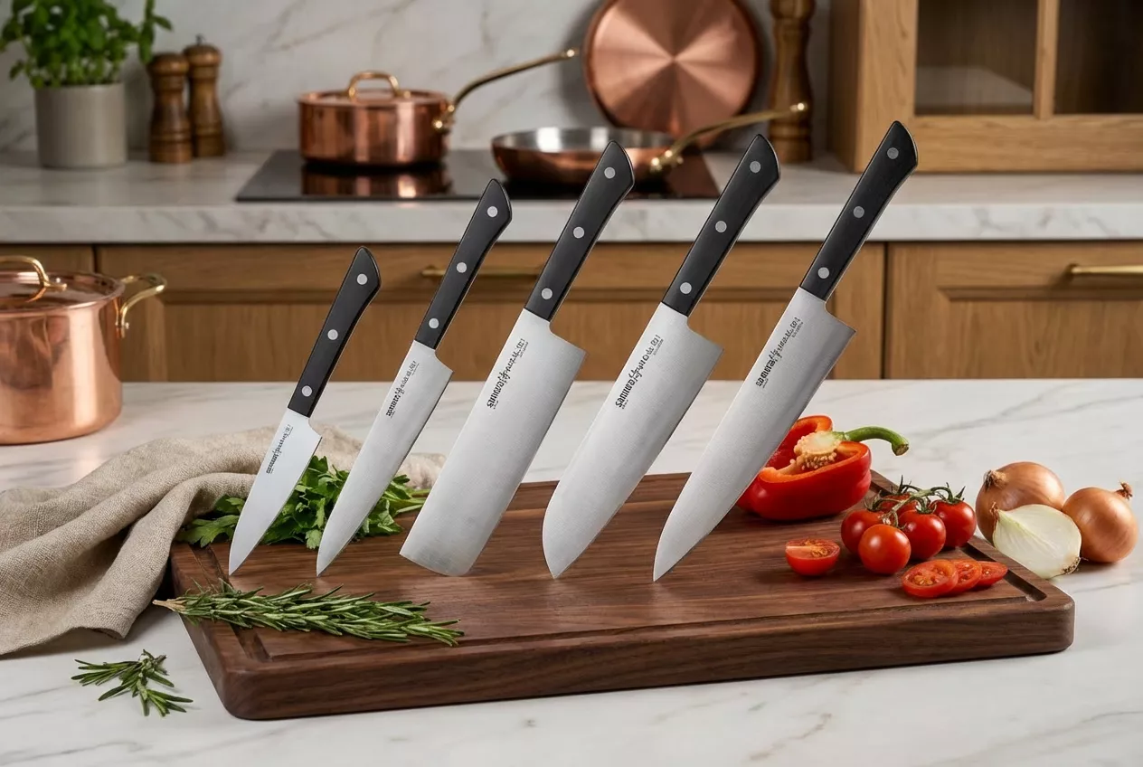 Samura Harakiri zestaw 5 noży kuchennych  AUS-8