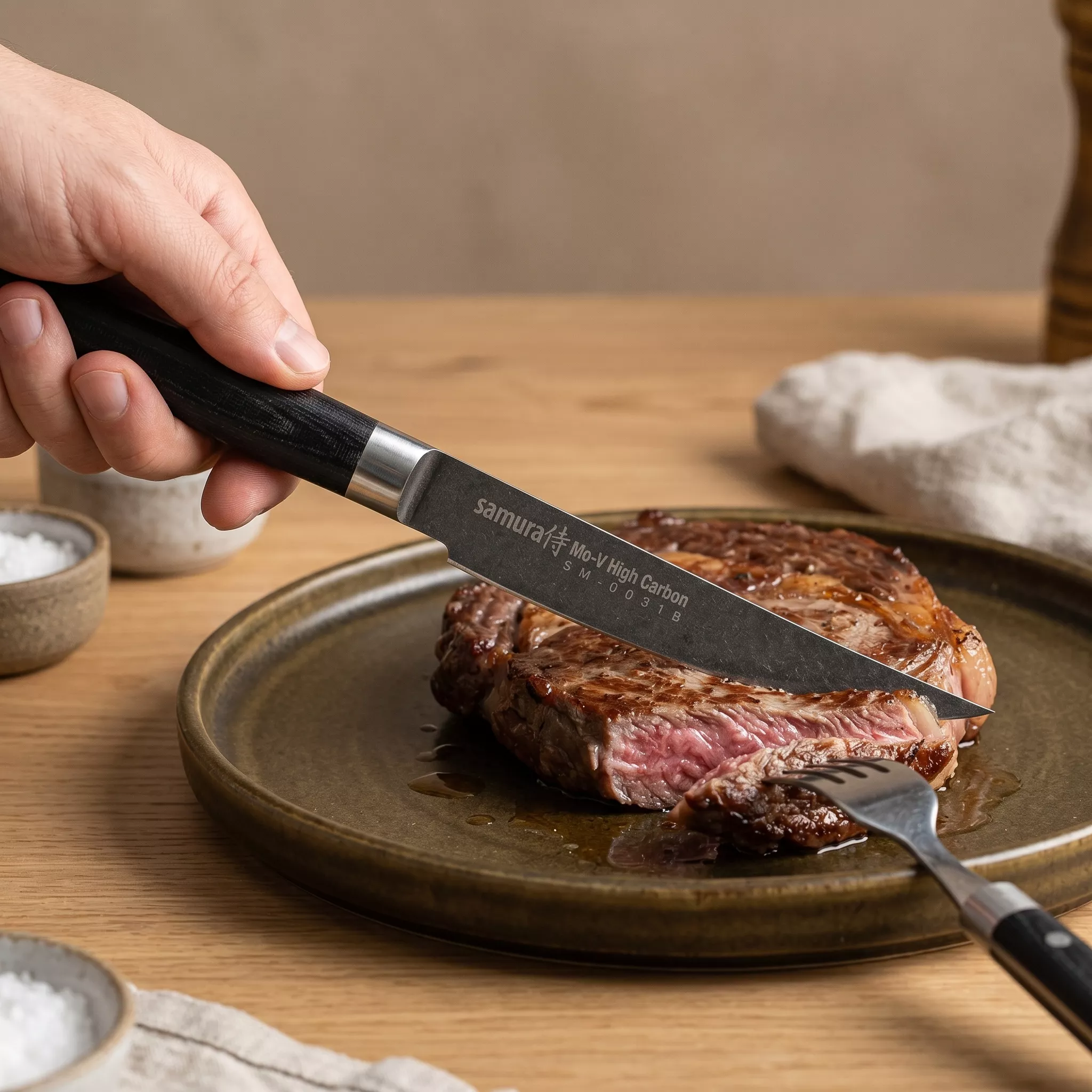 Nóż do steków Samura MO-V Stonewash 12 cm