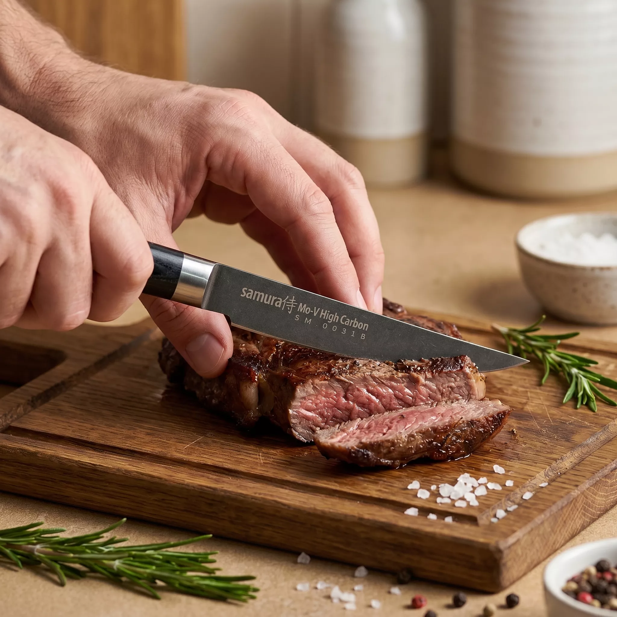 Nóż do steków Samura MO-V Stonewash 12 cm