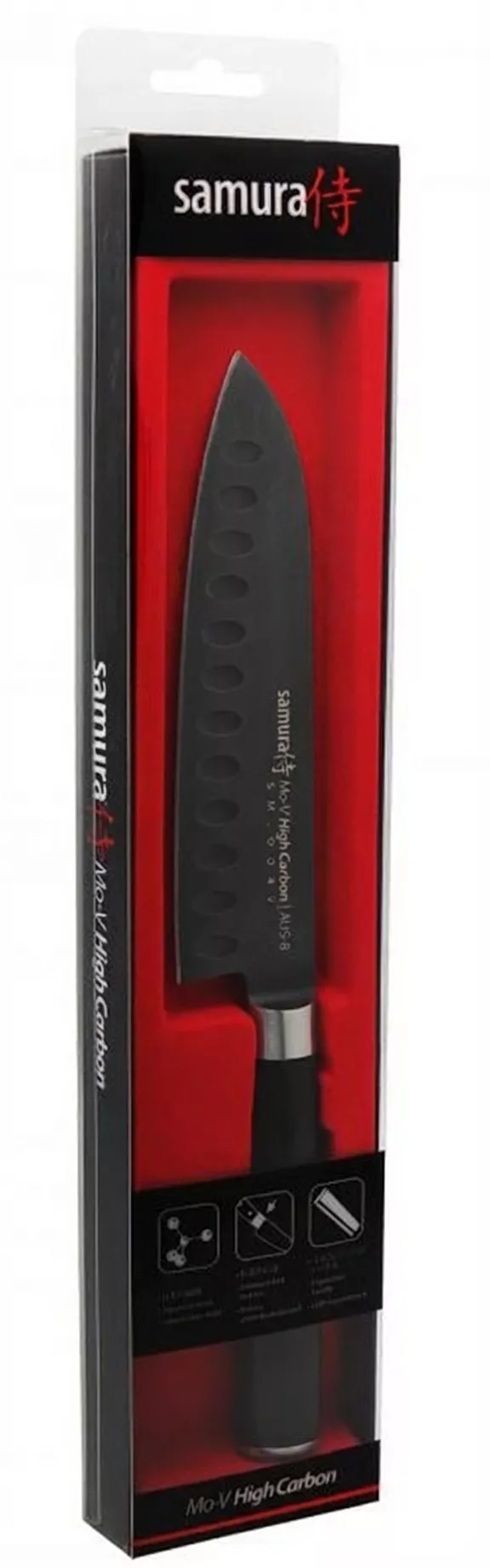 Samura MO-V Stonewash małe santoku 138mm.