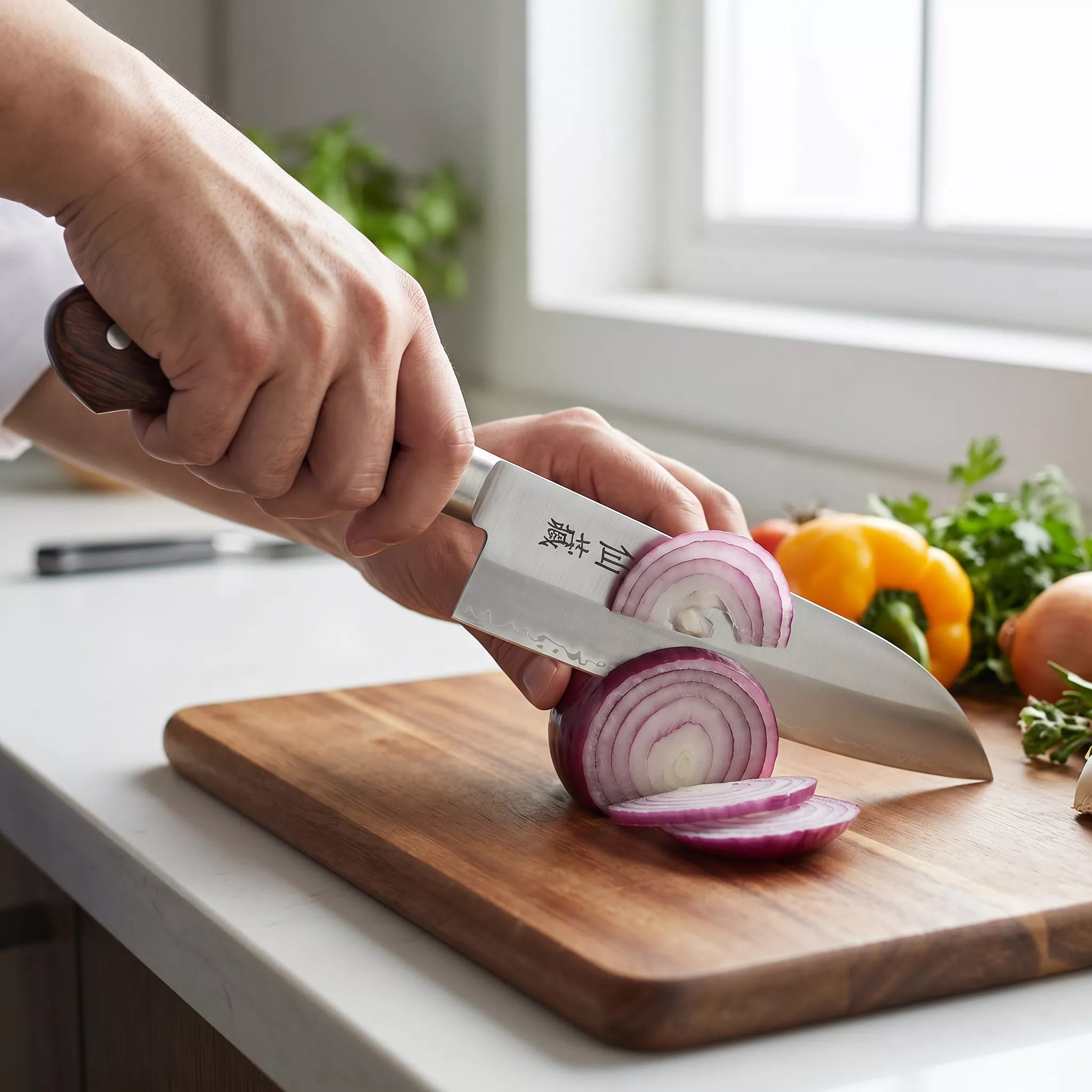 Suncraft Clad Nóż Santoku 16,7 cm - Stal AUS10 San Mai