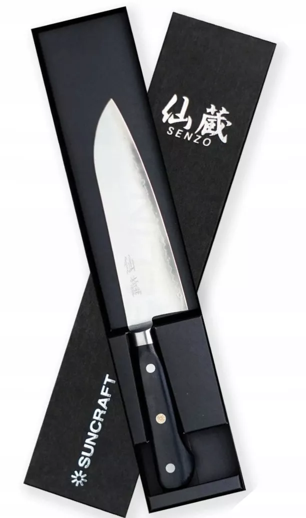 Nóż kuchenny Santoku Suncraft Senzo Professional 16,5 cm stal SG2