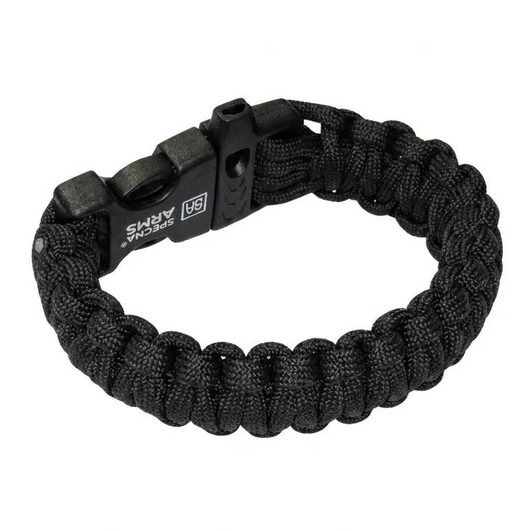 Bransoletka survivalowa paracord z gwizdkiem Welde 22 cm