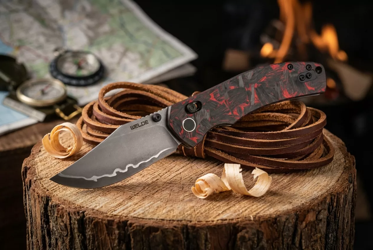 Nóż składany Welde VG02 Carbon Fiber VG10 San Mai 