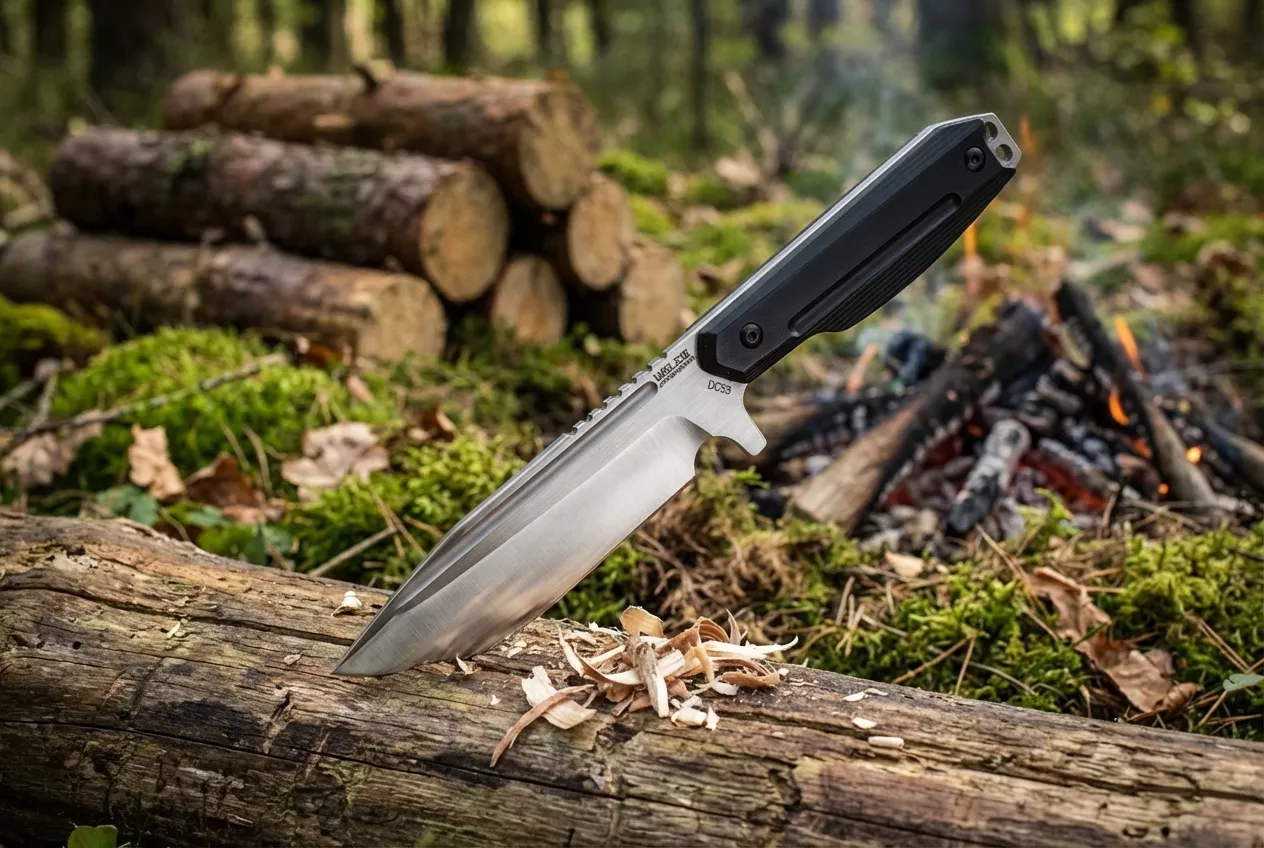Welde Strongman G10 Nóż Survivalowy stal DC53 63 HRC z pochwą Kydex