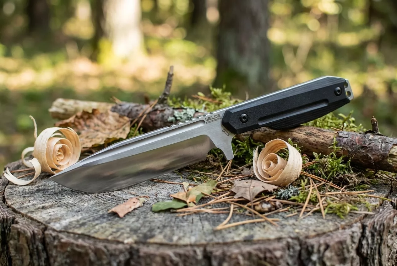 Welde Strongman G10 Nóż Survivalowy stal DC53 63 HRC z pochwą Kydex