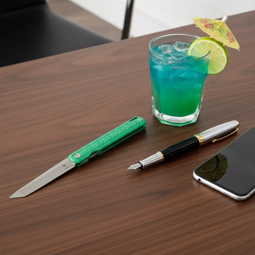 Womsi Wolf nóż składany tanto green G10 14C28N