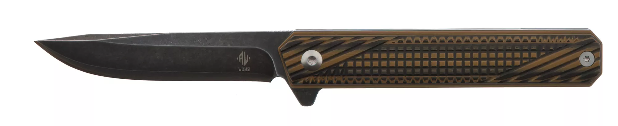 Womsi Wolf nóż składany brown black G10 S90V